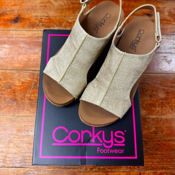 Corkys Women's Tan Wedges - Volta II - Picture 1 of 8